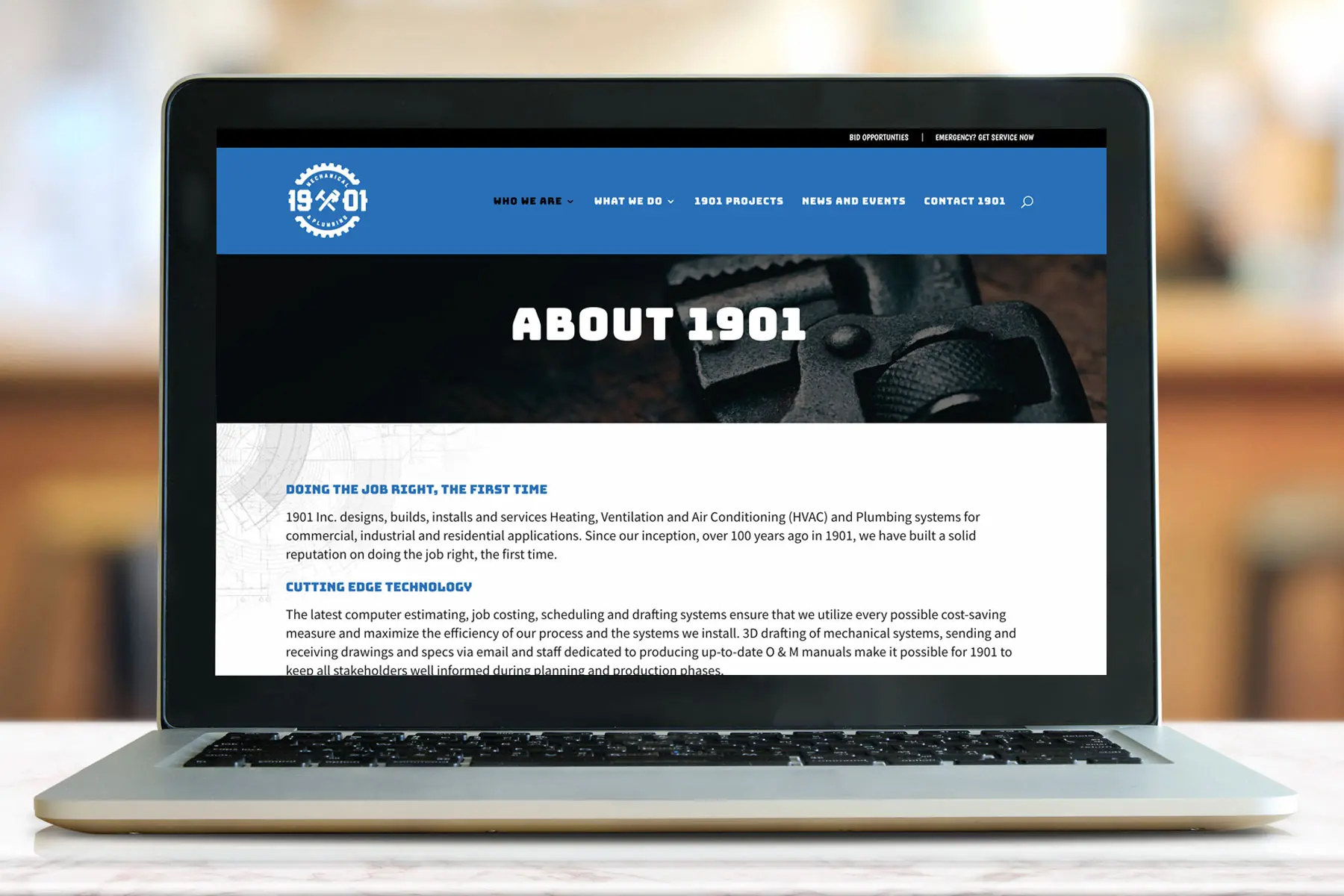 about page designed by kramer madison